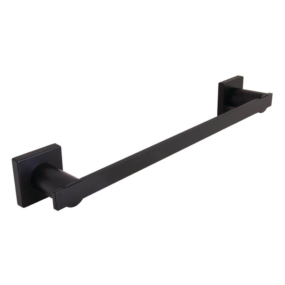 Matte Black Modern Wall Mounted Towel Bar