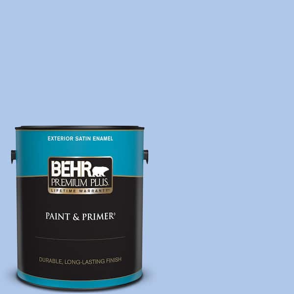 BEHR PREMIUM PLUS 1 gal. #P530-2 Promise Keeping Satin Enamel Exterior Paint & Primer