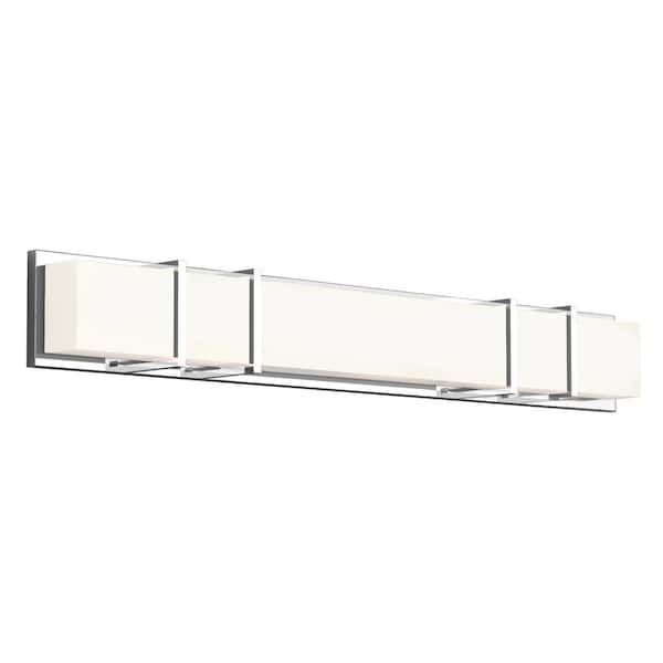 KUZCO Alberni 38-in 1 Light 45-Watt Chrome Integrated LED Vanity Light