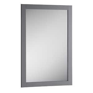 Bradford 20 in. W x 30 in. H Framed Rectangular Bathroom Vanity Mirror in Gray