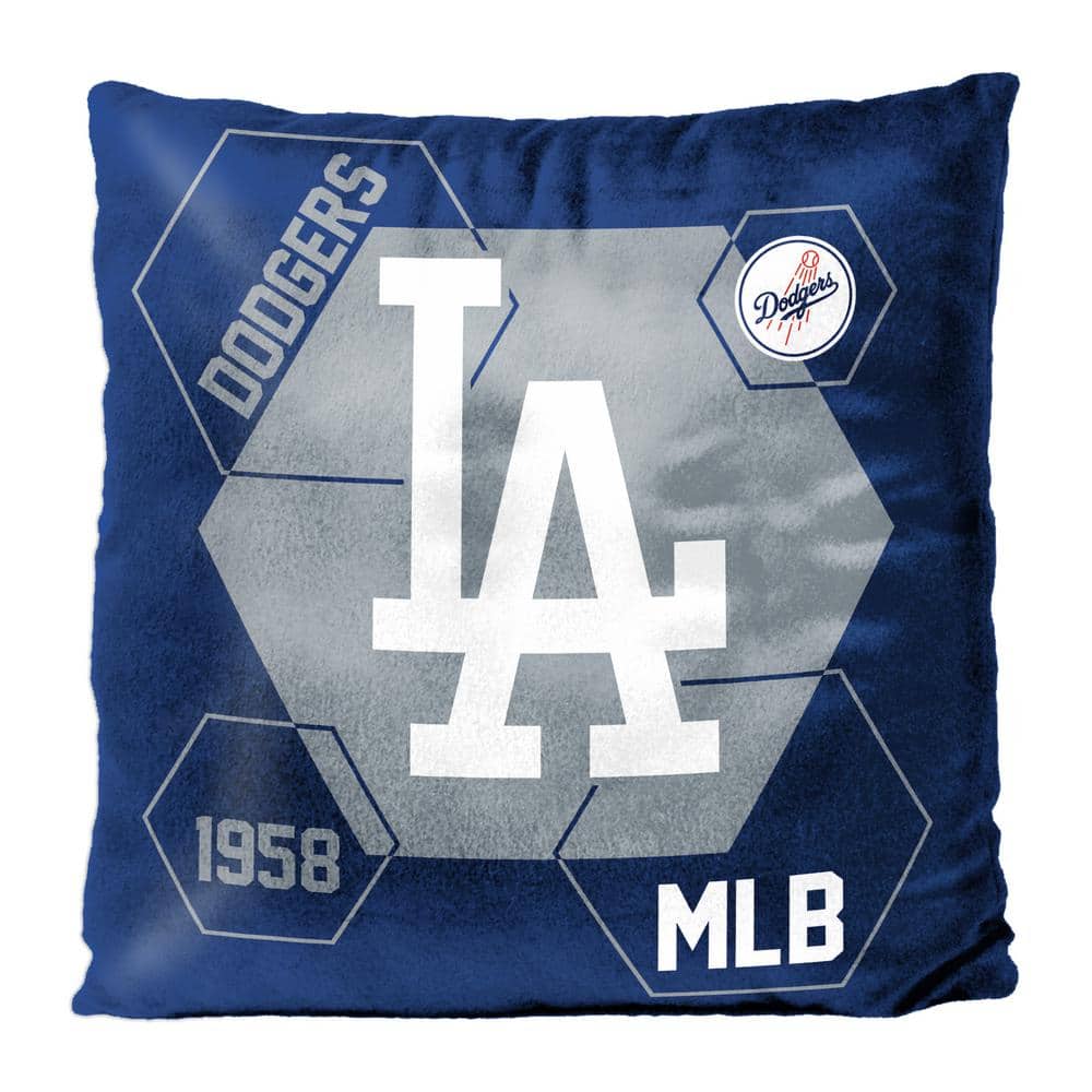 Los Angeles Dodgers Blue Velvet Square Throw Pillow