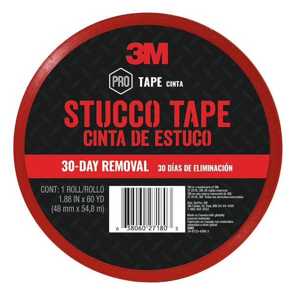 3M 1.88 in x 60 yds. (48 mm x 54.8 m) Stucco Tape 3262 - The Home