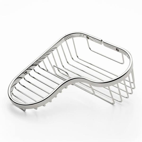 Ginger Splashables Large Combo Corner Basket in Polished Chrome