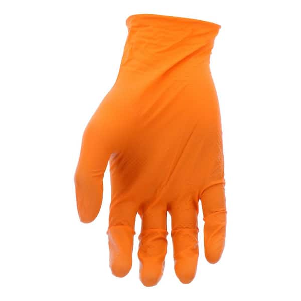GRIPPAZ X-Large Orange 6 mil Thick 100% Nitrile Disposable Work