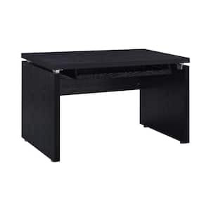 47.25 in. W Rectangular Black Wooden Computer Desk with Keyboard Tray