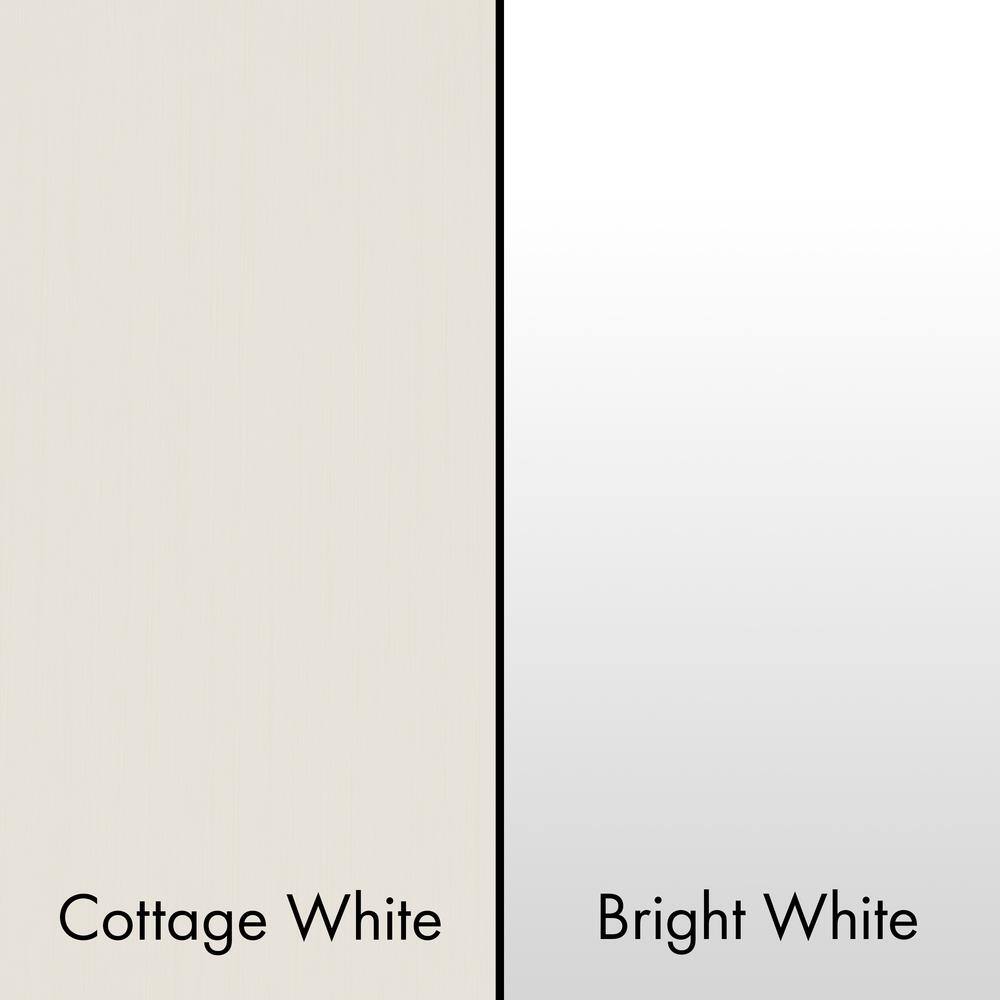36" Cottage White Wood Wall Mount Range Hood with Stainless Steel Insert