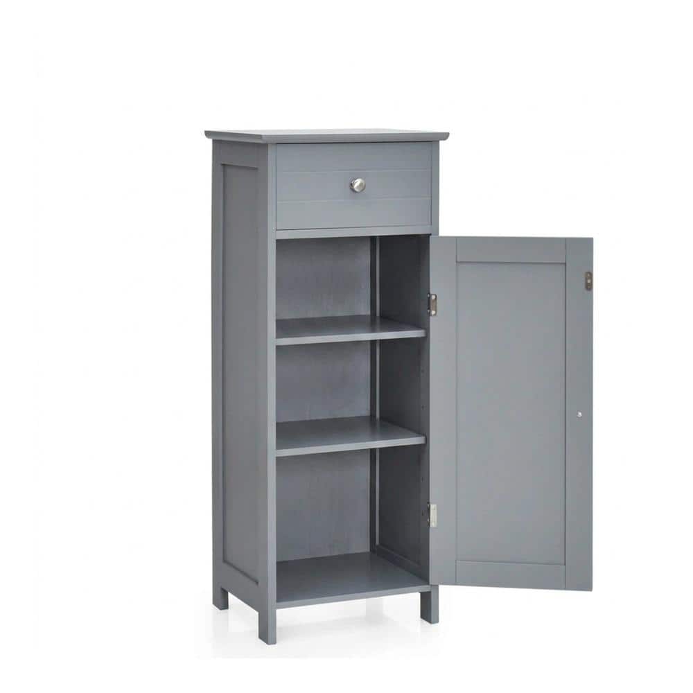 Freestanding Bathroom Cabinet with Drawer and 3-Position Adjustable Shelves Anti-Tip Narrow Design price history on PriceWatchPro