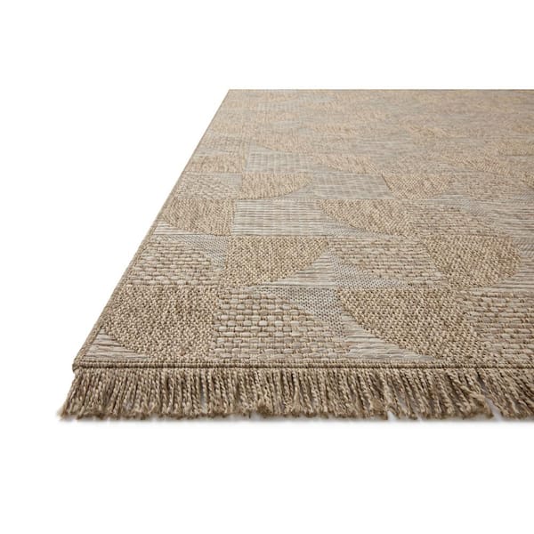 Dawn 18 in. x 18 in. Natural Geometric Indoor/Outdoor Sample Area Rug