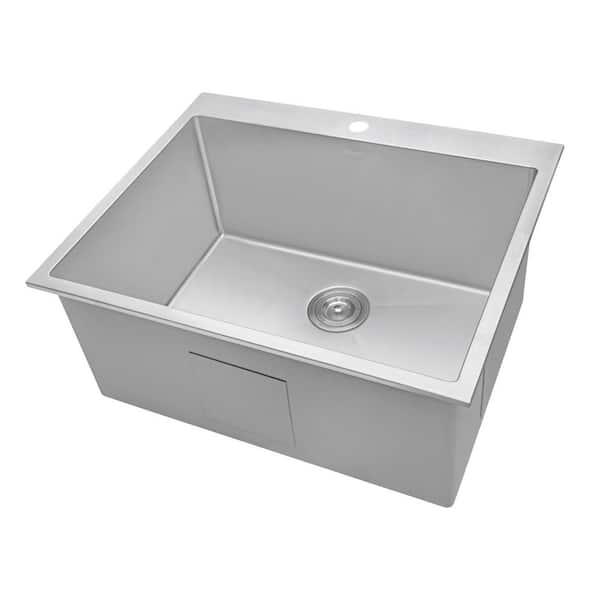 22 Inch Topmount Laundry Deep Utility Sink 16 Gauge Stainless Steel