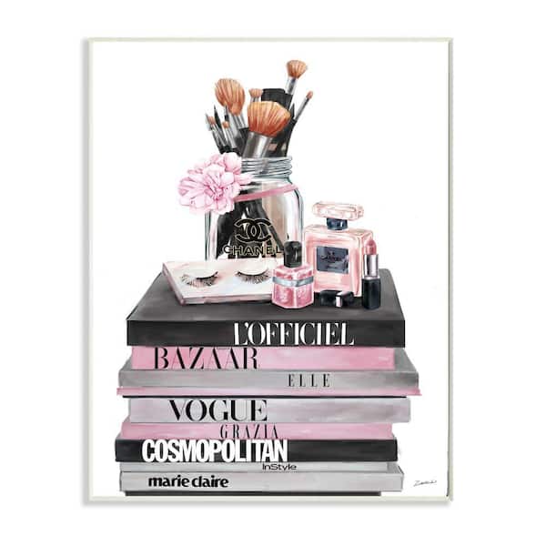 Stupell Industries Glam Rose Bouquet over Women's Designer Books