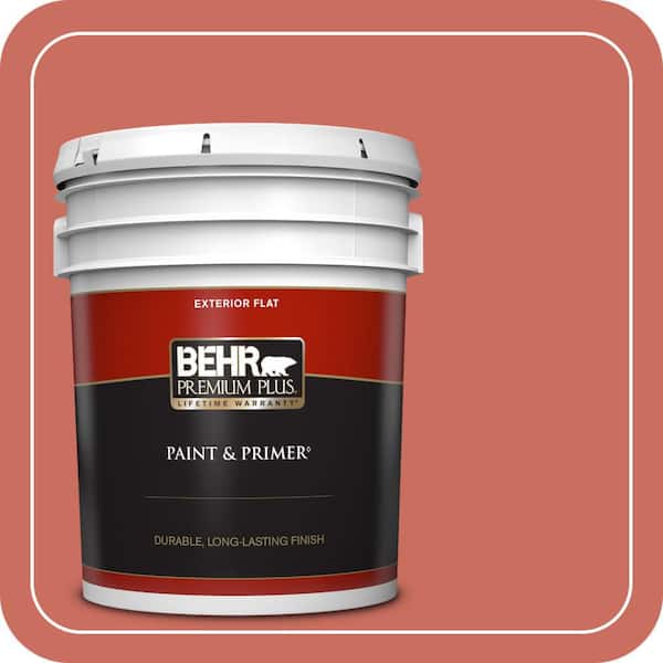 BEHR PREMIUM PLUS 5 gal. #M170-6 Dash of Curry Flat Exterior Paint & Primer