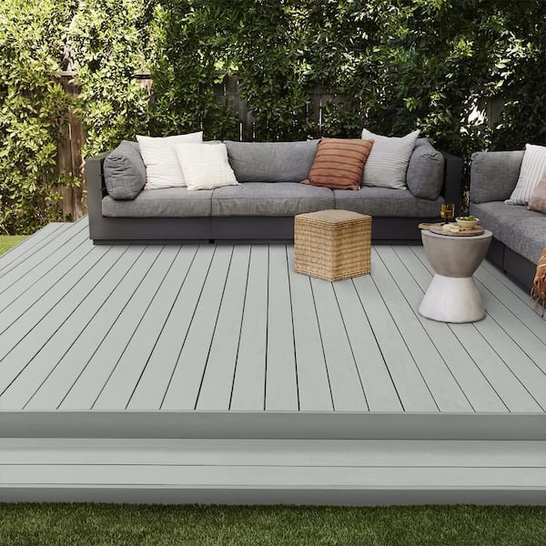 BEHR Premium Advanced DeckOver - 5 gal. #SC-365 Cape Cod Gray Smooth Solid Color Exterior Wood and Concrete Coating