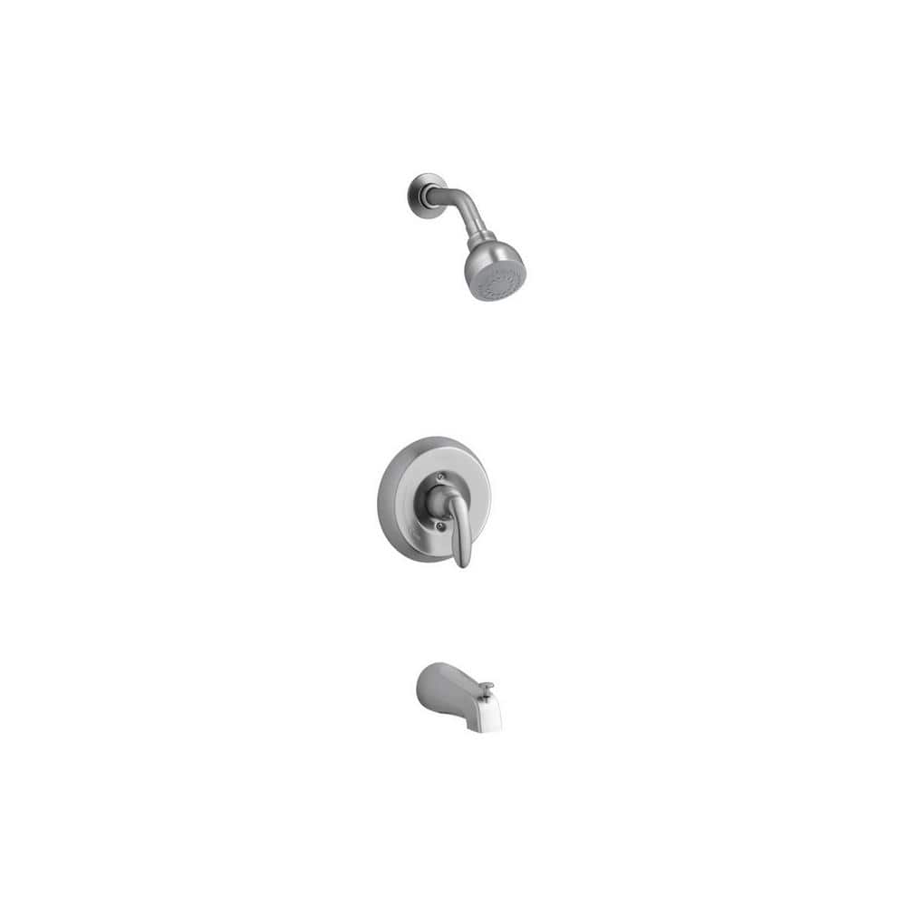 KOHLER Coralais 1Handle 1Spray Tub and Shower Faucet with Lever and SlipFit Spout in Brushed
