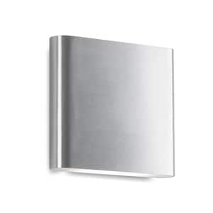 Slate 6 in. 1 Light 15-Watt Brushed Nickel Integrated LED Wall Sconce