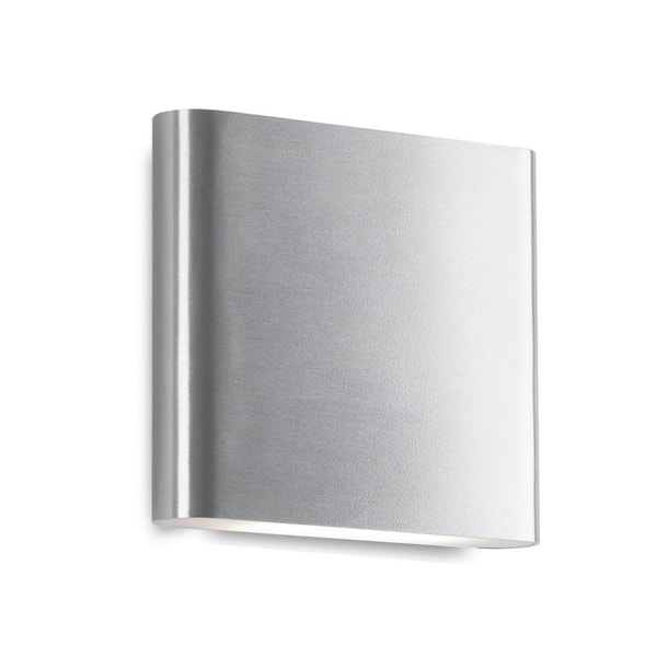 KUZCO Slate 6 in. 1 Light 15-Watt Brushed Nickel Integrated LED Wall Sconce