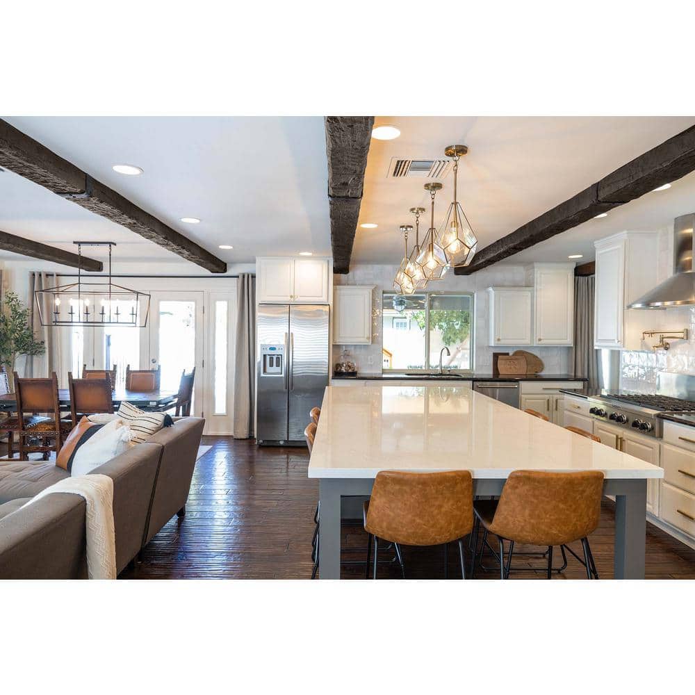 12.75 ft Dark Walnut Hand Hewn Faux Wood Beam