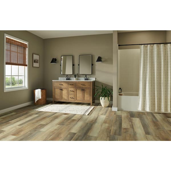 reDefine Coyote Creek 22 MIL 7 in. W x 48 in. L Waterproof Click Lock Vinyl Tile Flooring (23.64 sq. ft./ctn)