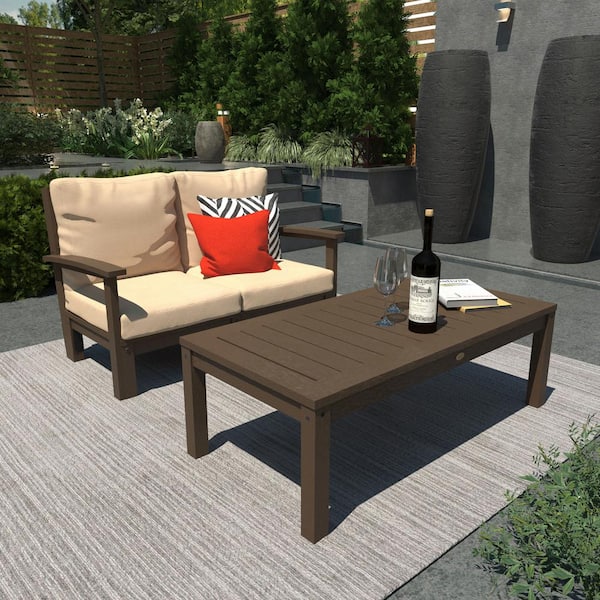 Highwood Bespoke Deep 2-Piece Outdoor Loveseat Table with Cushions AD-DSLS02-DW-ACE - The Home Depot