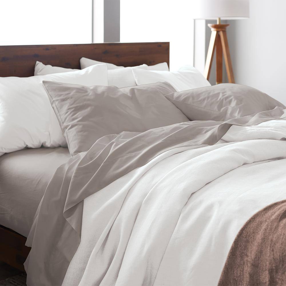 Taupe Queen Bamboo Deep-Pocket 4-Piece Sheet Set