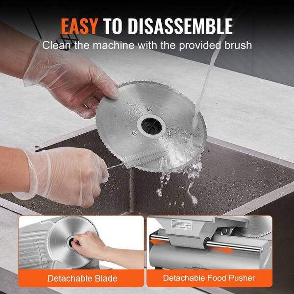 Numhew 180 W Electric Meat Slicer with 7.5 in. Stainless Steel