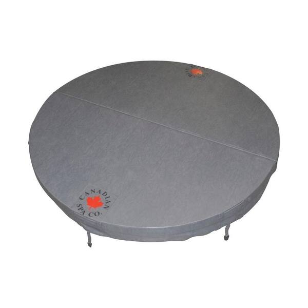 Canadian Spa Company 72 in. Round Hot Tub Cover with 5 in./3 in. Taper - Charcoal