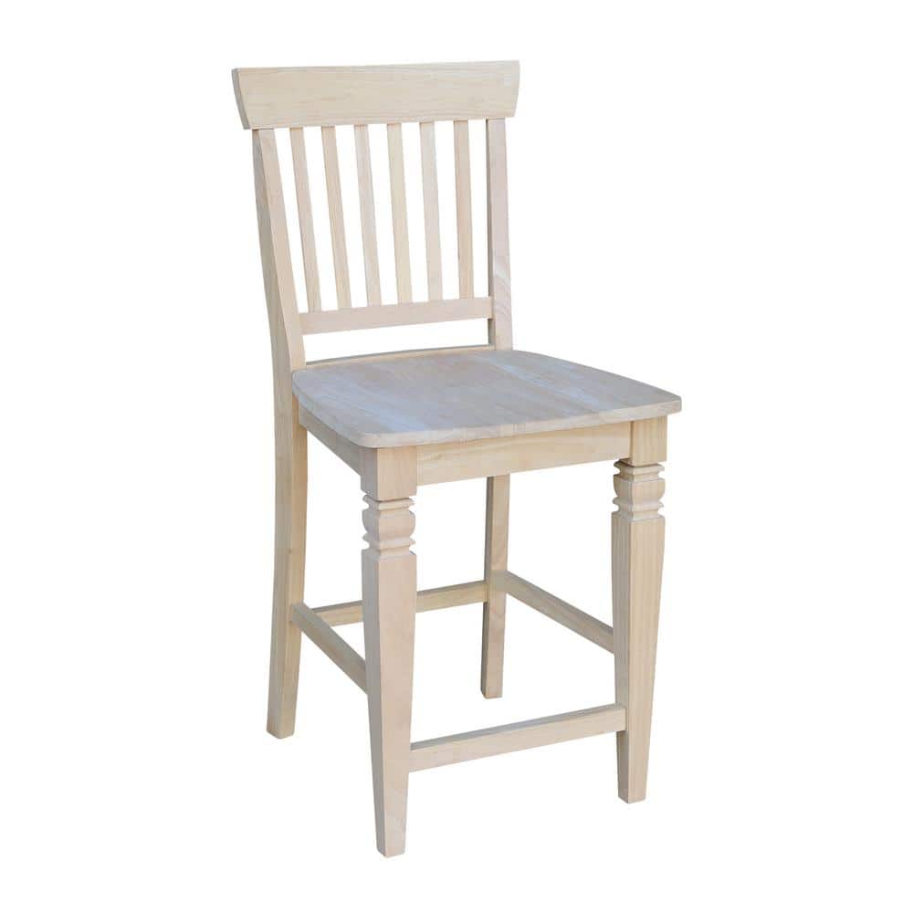 Seattle Traditional Rubberwood Counter-Height Stool, 24" Brown