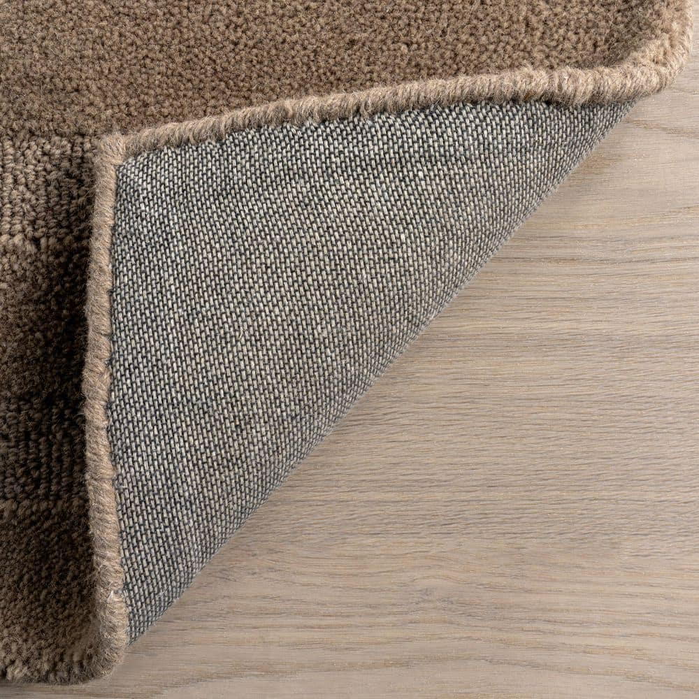 Vestry Brown Handmade Wool Striped Rectangular Area Rug, 8' x 10'