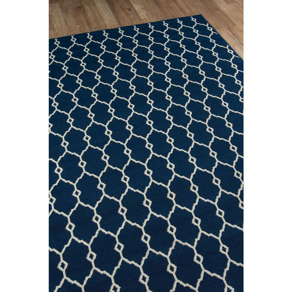 Navy Trellis Luxe All-Weather Indoor/Outdoor Rectangular Rug