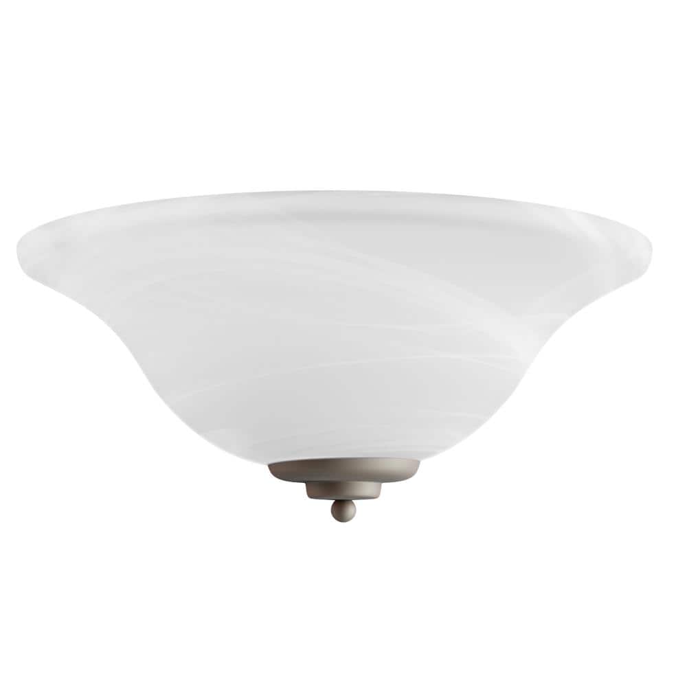 Pewter Dimmable Marble Glass 1-Light Wall Sconce