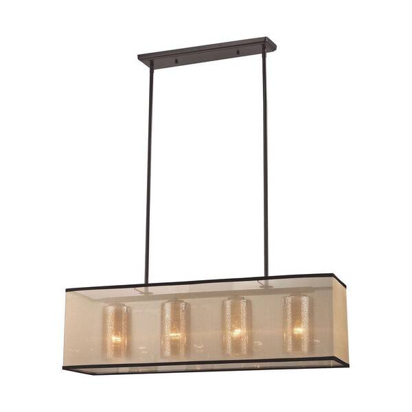 Titan Lighting Diffusion 4-Light Oil Rubbed Bronze LED Chandelier