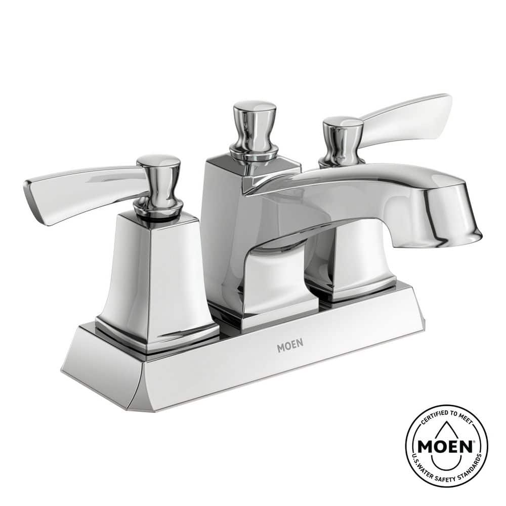 Conway 4 in. Centerset Double Handle Bathroom Faucet in Chrome price history on PriceWatchPro