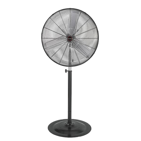 30 in. Adjustable 3-Speed Control Standing Pedestal Fan in Black