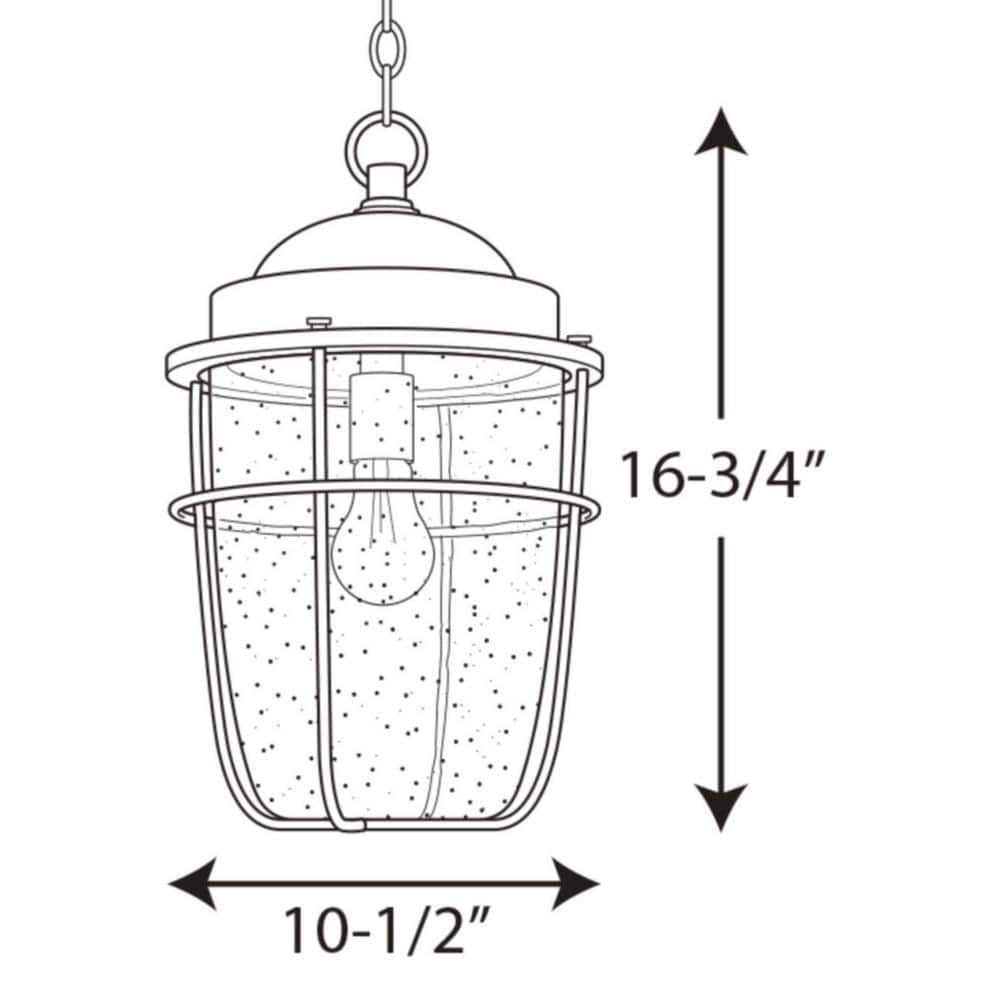 Black Brushed Nickel Glass Outdoor Hanging Lantern