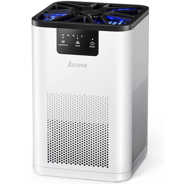 Unbranded 215 Sq. Ft. HEPA Filter Air Purifiers for Bedroom with Aromatherapy Function and Mood Light in White