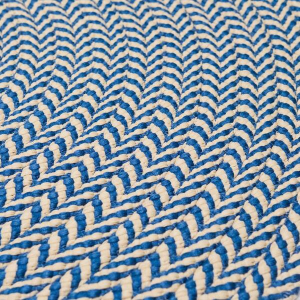 Ibiza Woven Chevron Marine 45 in. x 45 in. Polypropylene Door Mat