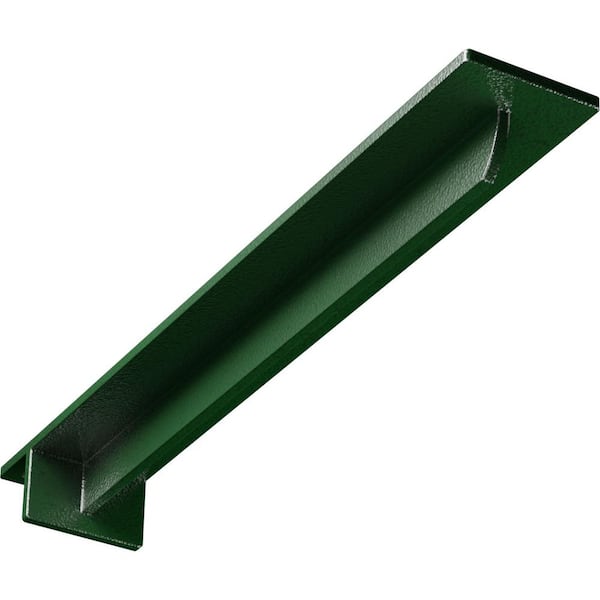 Ekena Millwork 3 in. x 2 in. x 20 in. Steel Hammered Deep Green Heaton Bracket