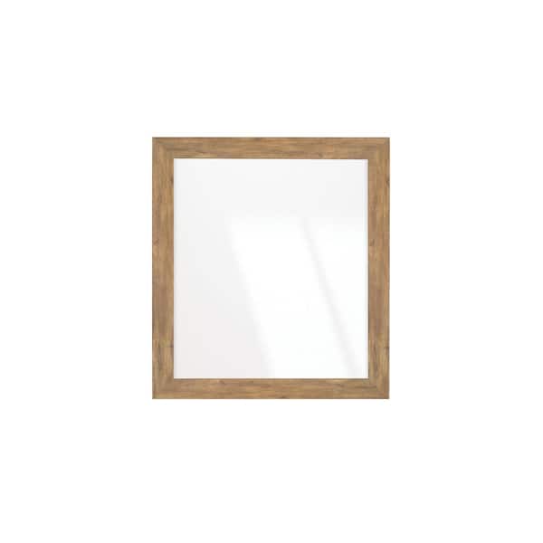 BrandtWorks Brown Barnwood Framed Wall Mirror 32 in. W x 38 in. H