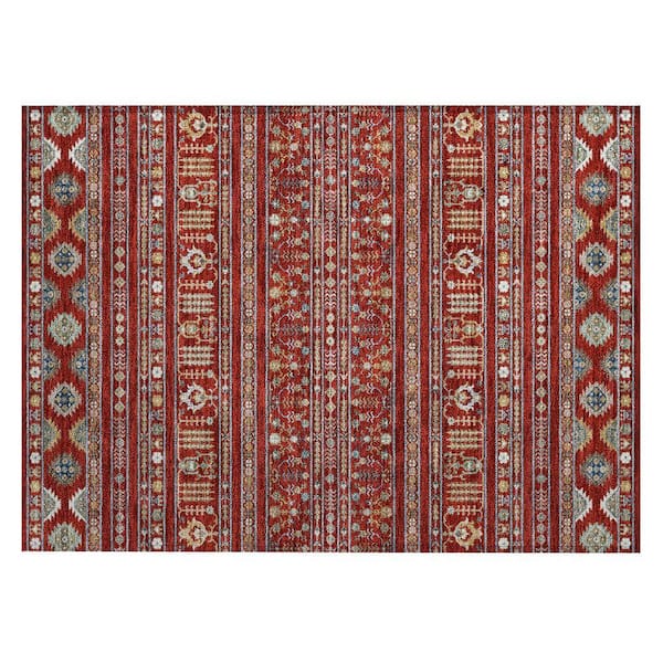 Chantille Machine Washable Indoor/Outdoor Abstract ACN2244 Red 1 ft. 8 in. x 2 ft. 6 in. Accent Rug