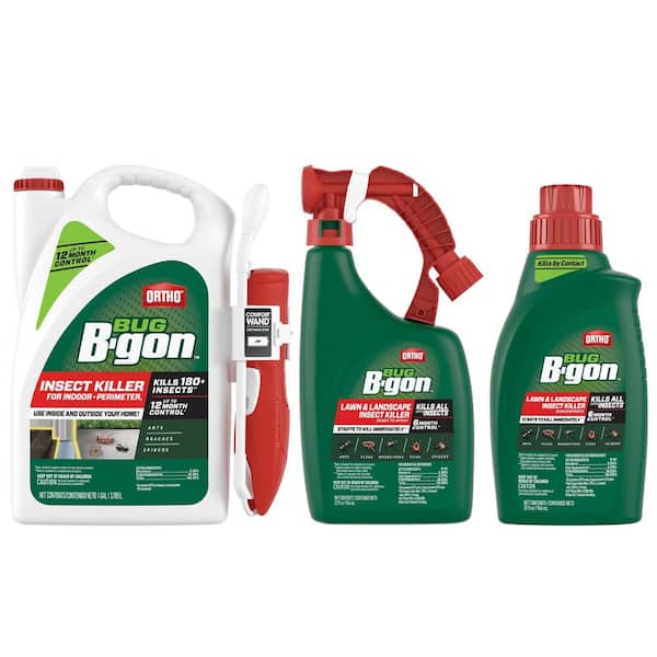 Ortho Indoor and Outdoor Bug Control Bundle, Includes 2 Lawn and Landscape Insect Killers and 1 Indoor Insect Killer