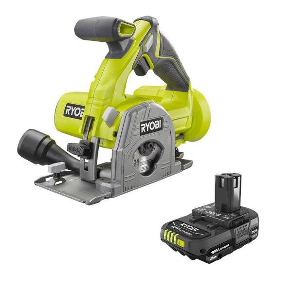 RYOBI ONE+ 18V Cordless 3-3/8 in. Multi-Material Plunge Saw with FREE 2 ...