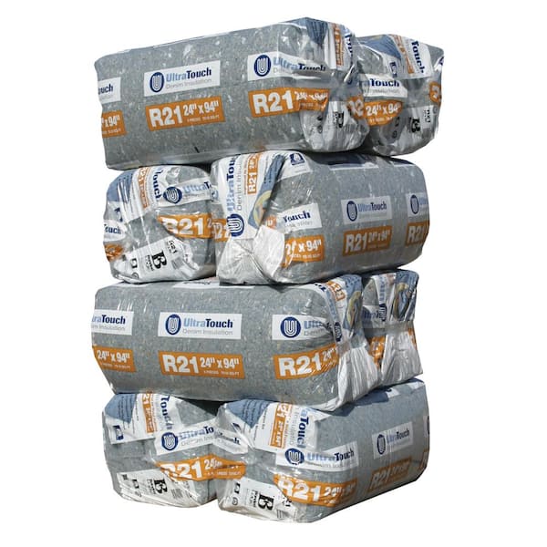 UltraTouch R-21 Denim Insulation Batts 24.25 in. x 94 in. (8-Bags)
