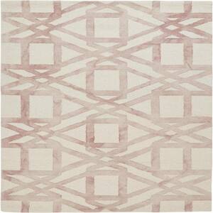 Marengo Blush Pink 4 ft. x 6 ft. Geometric Wool Area Rug