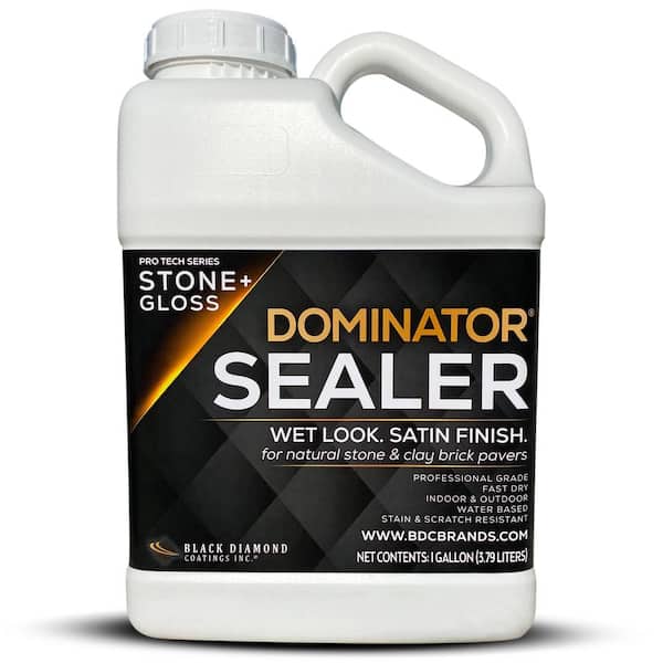 DOMINATOR 1 gal. Clear Acrylic Sealer Wet Look Satin Finish Professional  Grade Fast Dry Water Based Stone and Clay Brick Sealer PST01G - The Home  Depot