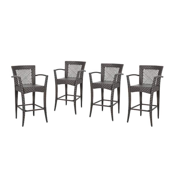 Farley Outdoor Patio Wicker 30 Inch Barstools (4-Pack)