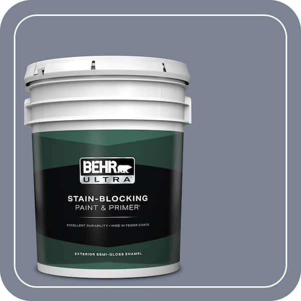BEHR ULTRA 5 gal. #610F-6 Deep Smoke Signal Semi-Gloss Enamel Exterior Paint & Primer