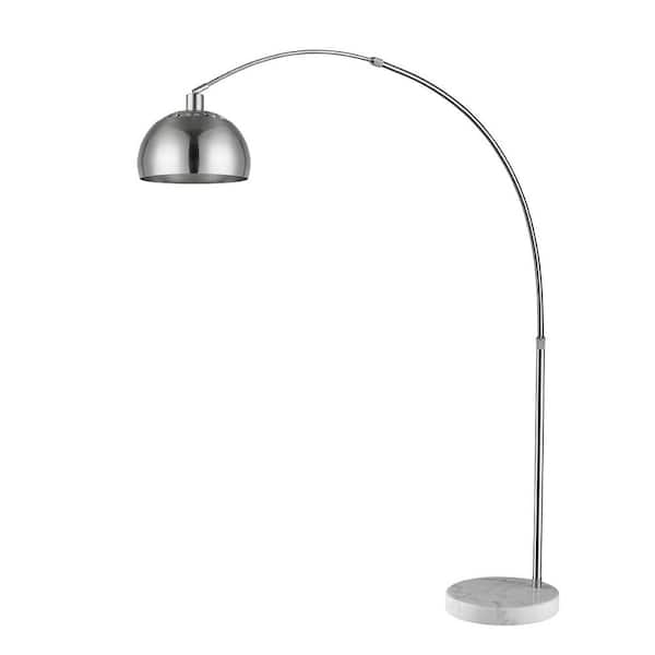 Trend Lighting Mid 1 Light Brushed, Adjustable Arc Floor Lamp