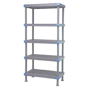 Quantum Bench Racks with Bins (Complete Package) Bin Color: Blue, Bin Dimensions: 3 H x 4 1/8 W x 7 3/8 D (QTY. 24)