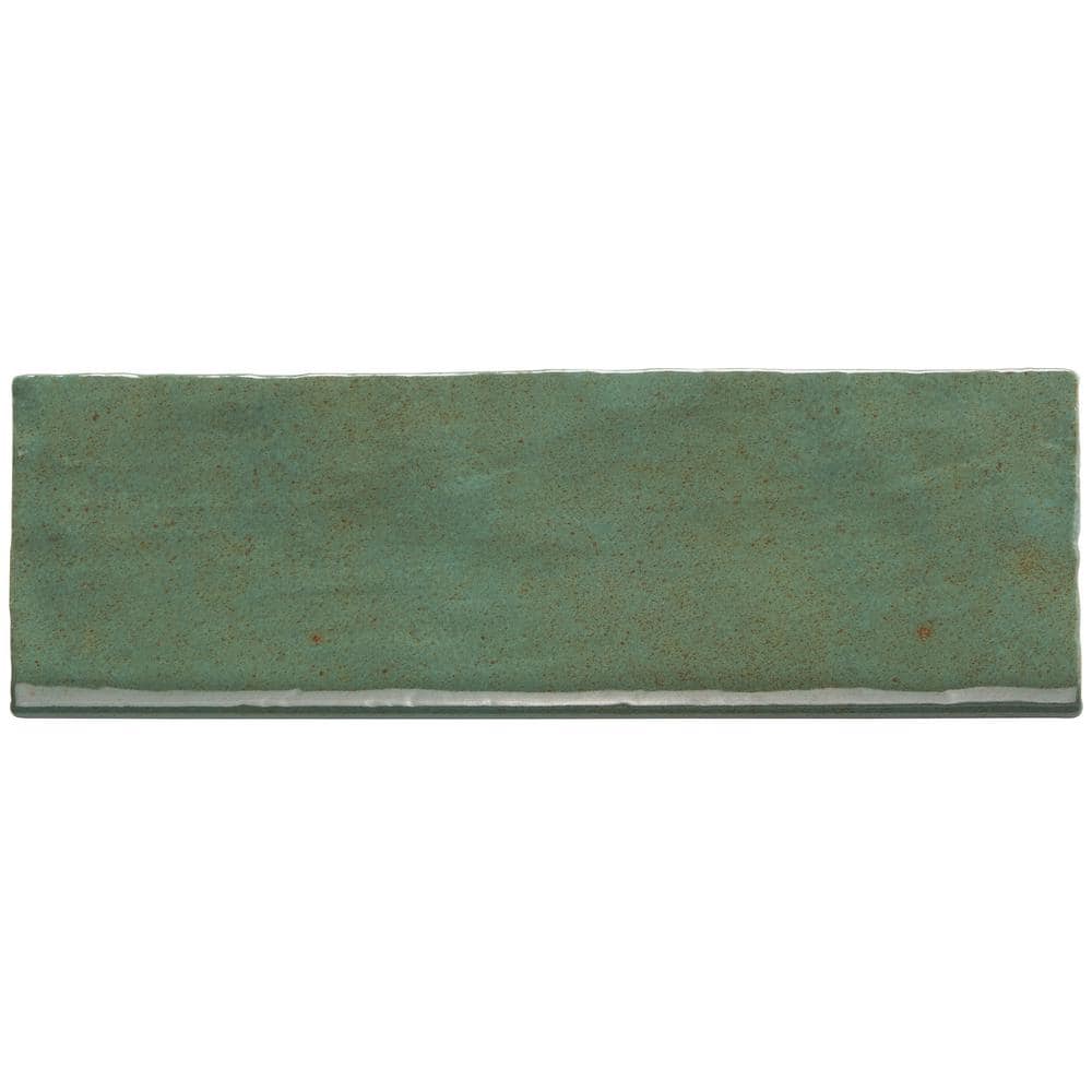 Kingston Green 3x8 Ceramic Bullnose Tile Trim