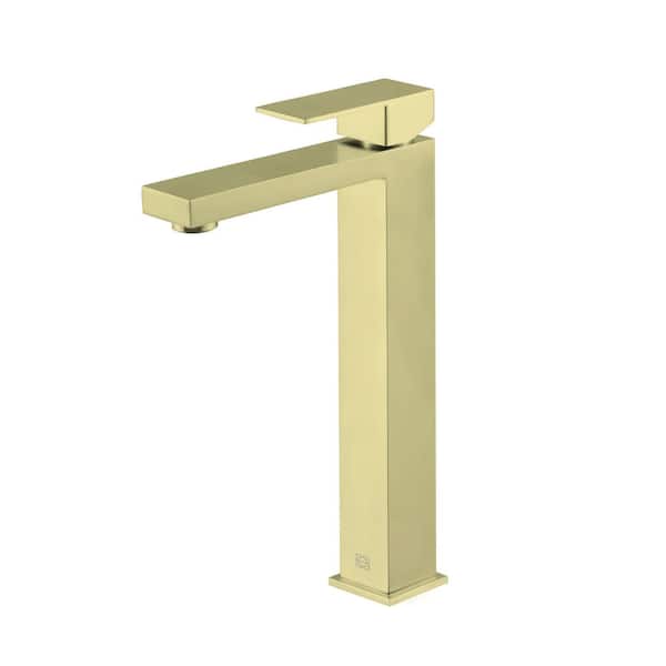 Unbranded Timeless Home Single Handle Vessel Sink Faucet in Brushed Gold