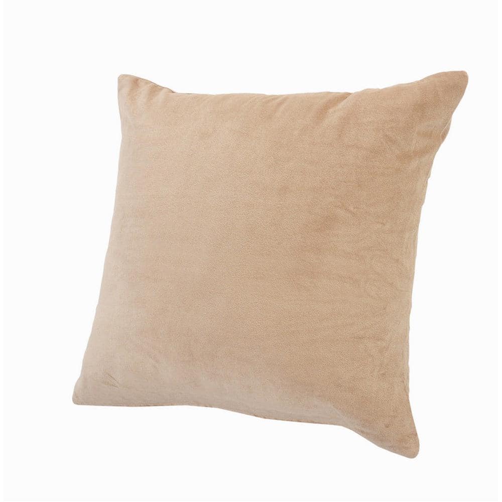 Pine Green Velvet Cotton 20" Square Throw Pillow